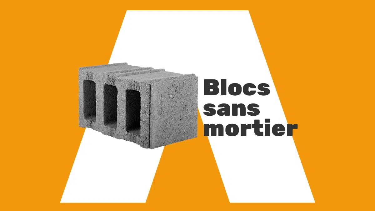 Bloc sans mortier en béton, prêt à être assemblé